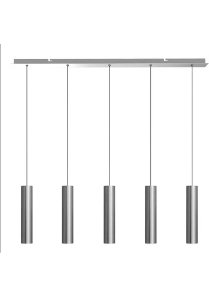 Mylights Sıralı Masaüstü Beşli 5 Li Sartkıt 120CM Metal Gövde Tasarruflu LED Ampul Inox Paslanmaz Kaplama Mat Sarı fiyatları