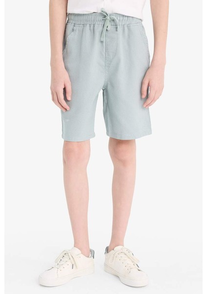 Yeni Sezon Erkek Çocuk Beli Lastikli Gabardin Şort
