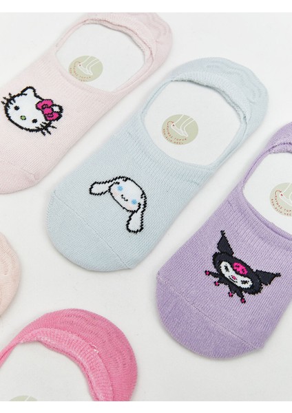 Yeni Sezon Hello Kitty Desenli Kiz Cocuk Babet Corap 5'li - S5M537Z4