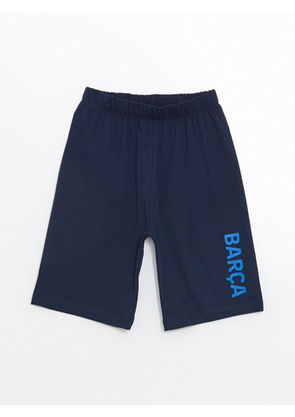 Yeni Sezon Bisiklet Yaka Barcelona Baskili Erkek Cocuk Sortlu Pijama Takimi - S5FR86Z4