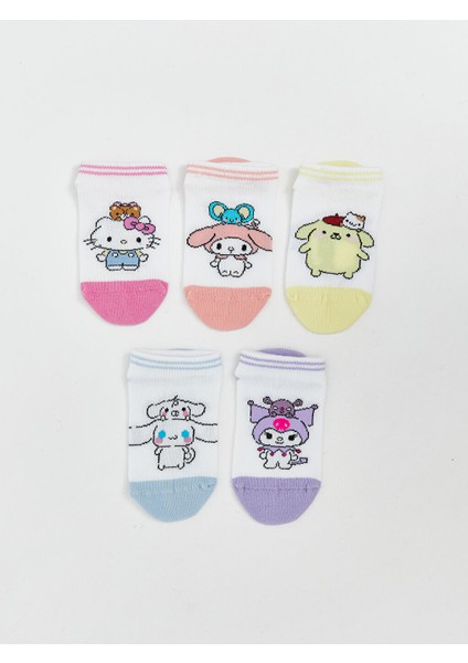 Yeni Sezon Hello Kitty Desenli Kiz Cocuk Patik Corap 5'li - S5OY61Z4