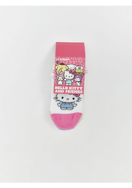 Yeni Sezon Hello Kitty Desenli Kiz Cocuk Patik Corap 5'li - S5OY61Z4