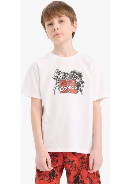 Yeni Sezon Erkek Çocuk Marvel Comics Pijama Takımı Kısa Kollu Üst Şort