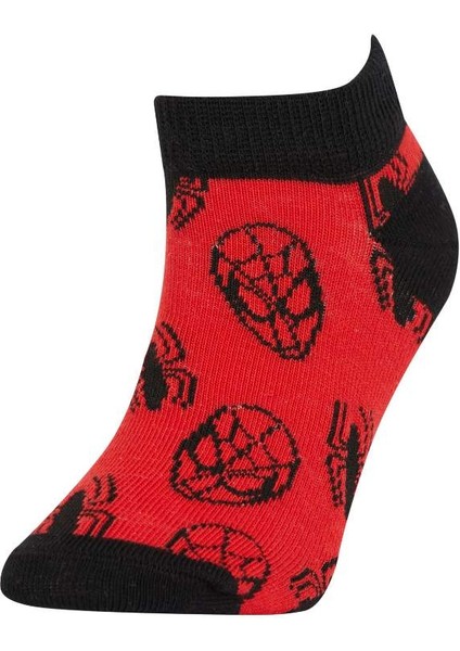 Yeni Sezon Erkek Çocuk Marvel Spiderman 3'lü Pamuklu Patik Çorap