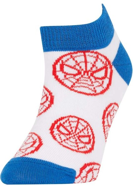 Yeni Sezon Erkek Çocuk Marvel Spiderman 3'lü Pamuklu Patik Çorap