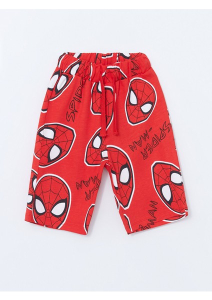 Yeni Sezon Spider-Man Baskili Bagcikli Erkek Cocuk Sort - S5DG39Z1