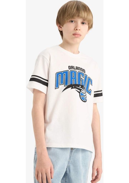 Yeni Sezon Erkek Çocuk Nba Orlando Magic Bisiklet Yaka Kısa Kollu Tişört modelleri