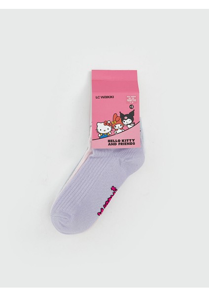 Yeni Sezon Hello Kitty Desenli Kiz Cocuk Patik Corap 5'li - S5MG81Z4