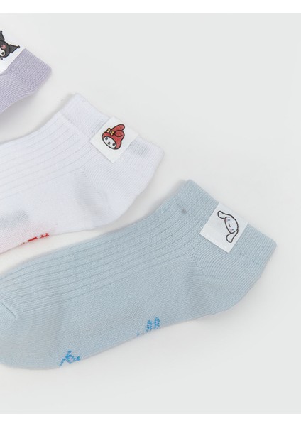 Yeni Sezon Hello Kitty Desenli Kiz Cocuk Patik Corap 5'li - S5MG81Z4