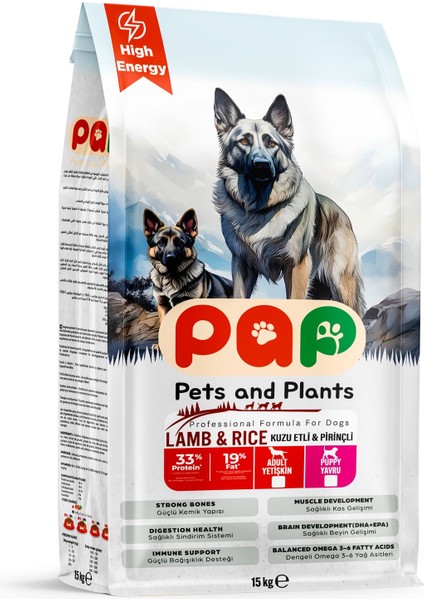 Yüksek Proteinli Kuzu Etli 15 kg Yavru Köpek Maması