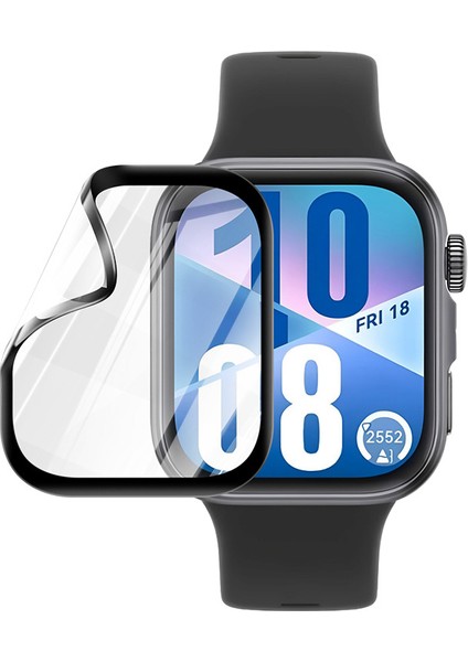 Huawei Watch Fit 4 Uyumlu Komple Kaplayan Kavisli Darbelere Dayanıklı Kırılmaz Nano Ekran Koruyucu
