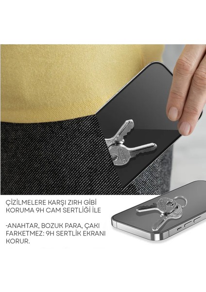 Anti Static HD iPhone 16 Pro Uyumlu Toz Çizilme Parmak izi Önleyici Cam Ekran Koruyucu