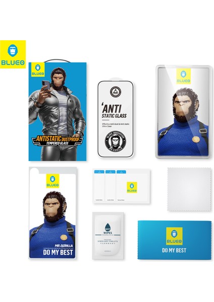 Anti Static HD iPhone 16 Pro Uyumlu Toz Çizilme Parmak izi Önleyici Cam Ekran Koruyucu