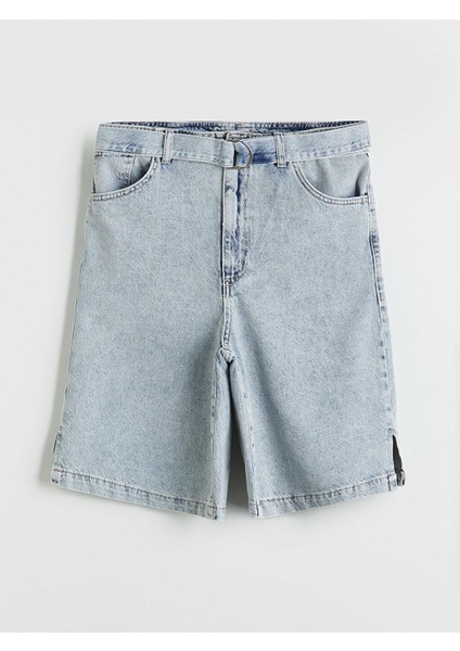 Yeni Sezon Beli Kemerli Kadin Jean Sort - S5GP82Z8 indirimleri