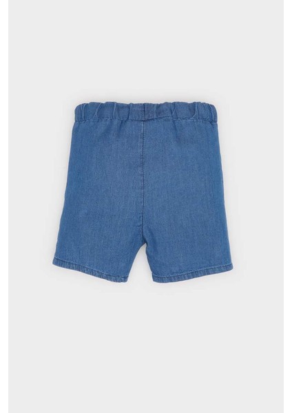 Yeni Sezon Erkek Bebek Beli Lastikli Jean Şort