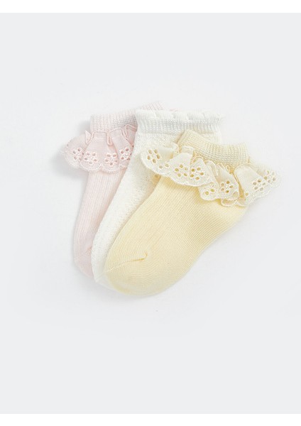 Yeni Sezon Basic Kiz Bebek Patik Corap 3'lu - S54252Z1 fiyatları