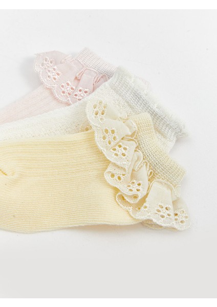 Yeni Sezon Basic Kiz Bebek Patik Corap 3'lu - S54252Z1 modelleri