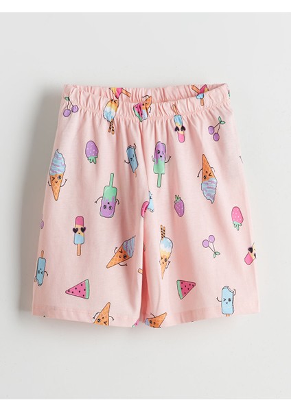 Yeni Sezon Bisiklet Yaka Kiz Cocuk Sortlu Pijama Takimi - S5FK76Z4
