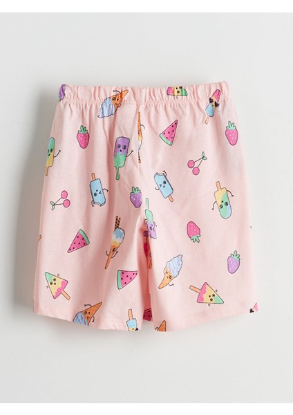 Yeni Sezon Bisiklet Yaka Kiz Cocuk Sortlu Pijama Takimi - S5FK76Z4