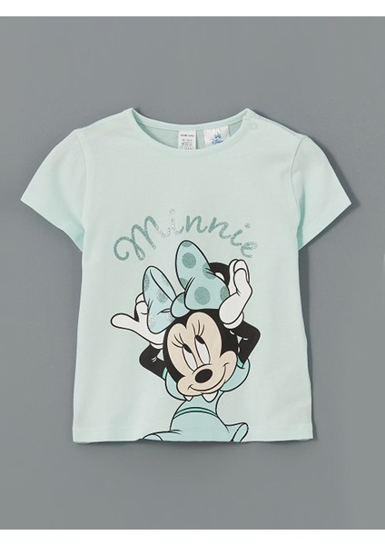 Yeni Sezon Minnie Mouse Baskili Kiz Bebek Pijama Takim - S5CM13Z1