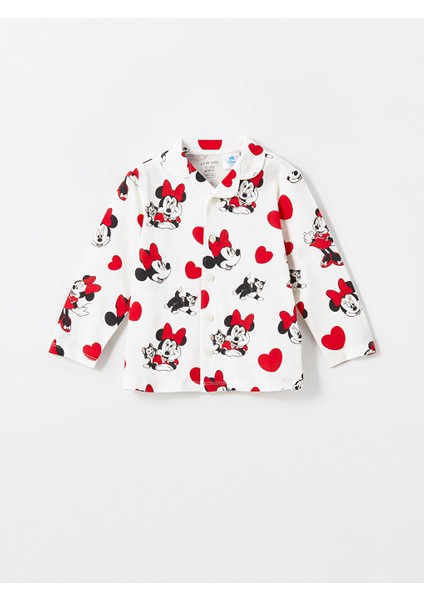 Yeni Sezon Minnie Mouse Baskili Kiz Bebek Pijama Takim - S54739Z1