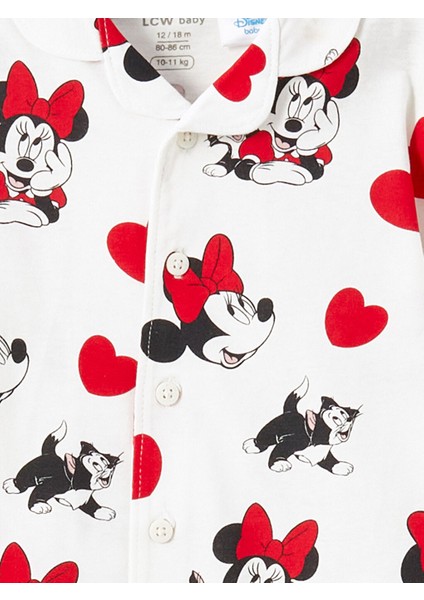 Yeni Sezon Minnie Mouse Baskili Kiz Bebek Pijama Takim - S54739Z1