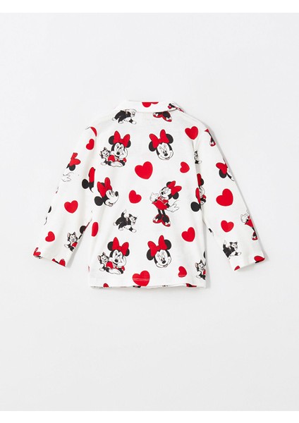 Yeni Sezon Minnie Mouse Baskili Kiz Bebek Pijama Takim - S54739Z1