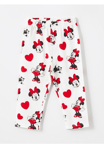 Yeni Sezon Minnie Mouse Baskili Kiz Bebek Pijama Takim - S54739Z1
