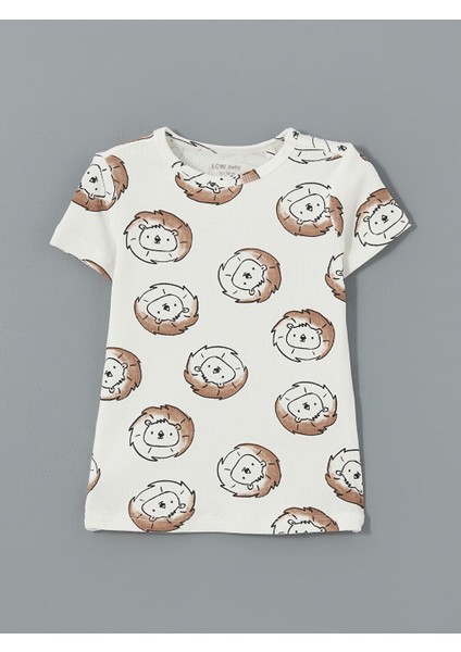 Yeni Sezon Bisiklet Yaka Baskili Erkek Bebek Pijama Takim - S5BL38Z1