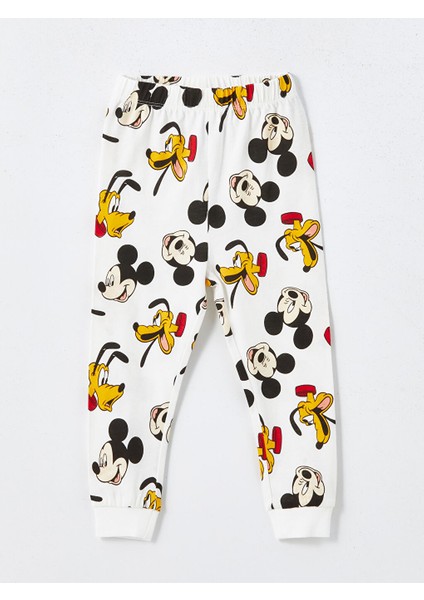 Yeni Sezon Bisiklet Yaka Mickey Mouse Baskili Erkek Bebek Pijama Takimi - S53247Z1