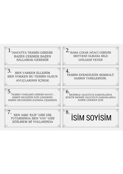 Altın Parçacıklı Sertifikalı Tesbih - Isme Özel Kişiye Özel Yazılı Kadife Kutulu Erkek Hediyebabalar Günü