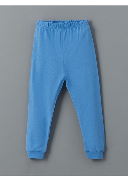 Yeni Sezon Bisiklet Yaka Baskili Erkek Bebek Pijama Takimi 2'li - S5J259Z1