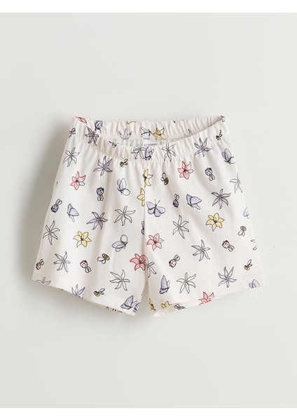 Yeni Sezon Cicekli Kiz Cocuk Sortlu Pijama Takim - S5BG57Z1