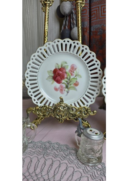Porselen Ajurlu Meyve Desenlı Tabak 23 cm Model 2