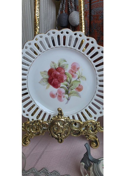 Porselen Ajurlu Meyve Desenlı Tabak 23 cm Model 2