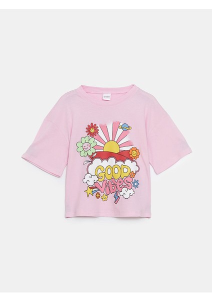 Yeni Sezon Bisiklet Yaka Kiz Cocuk Sortlu Pijama Takimi - S5AP55Z4