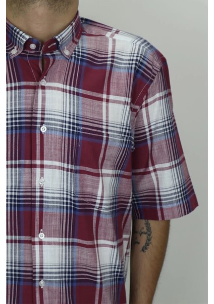 Fistan Store Erkek Desenli Klasik Kesim Rahat Kalıp Tek Cepli Kısa Kollu Yazlık Gömlek fiyatları