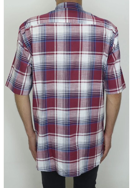 Fistan Store Erkek Desenli Klasik Kesim Rahat Kalıp Tek Cepli Kısa Kollu Yazlık Gömlek modelleri