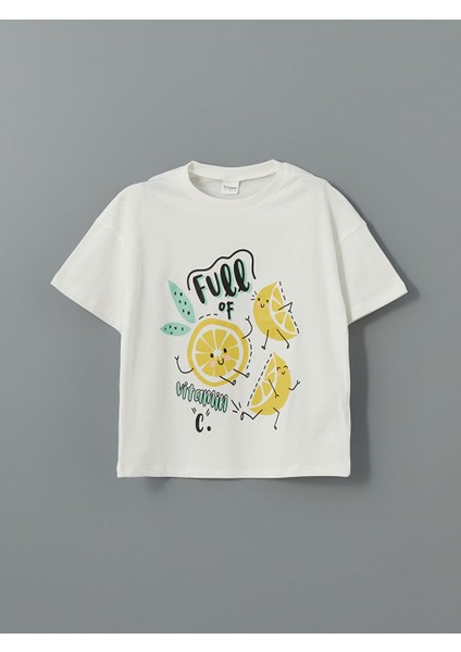Yeni Sezon Bisiklet Yaka Kiz Cocuk Sortlu Pijama Takimi - S5FL01Z4