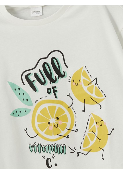 Yeni Sezon Bisiklet Yaka Kiz Cocuk Sortlu Pijama Takimi - S5FL01Z4