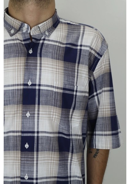 Fistan Store Erkek Desenli Klasik Kesim Rahat Kalıp Tek Cepli Kısa Kollu Yazlık Gömlek fiyatları