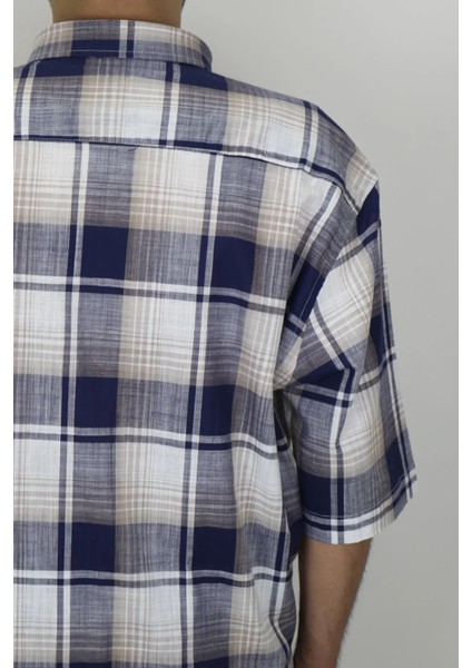 Fistan Store Erkek Desenli Klasik Kesim Rahat Kalıp Tek Cepli Kısa Kollu Yazlık Gömlek fırsatları