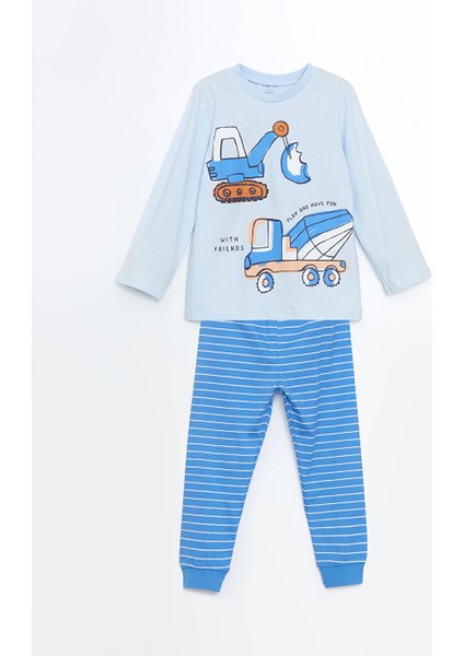 Yeni Sezon Bisiklet Yaka Erkek Bebek Pijama Takimi - S57638Z1