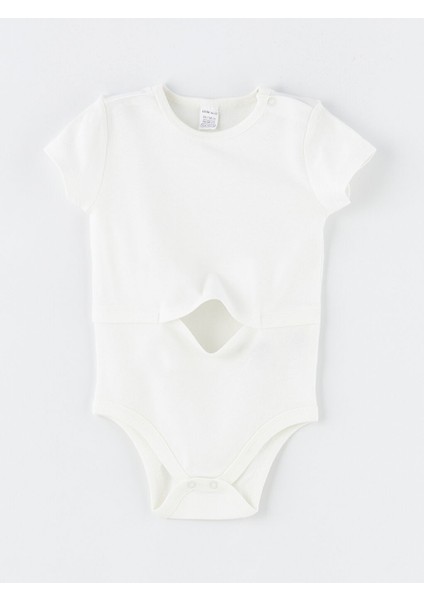 Yeni Sezon Bisiklet Yaka Kisa Kollu Basic Erkek Bebek Citcitli Bodysuit - S4L804Z1 modelleri