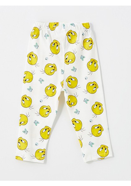 Yeni Sezon Polo Yaka Tweety Baskili Kiz Bebek Pijama Takimi - S54742Z1