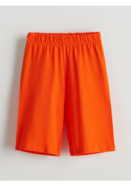 Yeni Sezon Bisiklet Yaka Baskili Kisa Kollu Erkek Bebek Sortlu Pijama Takimi - S5LC42Z1