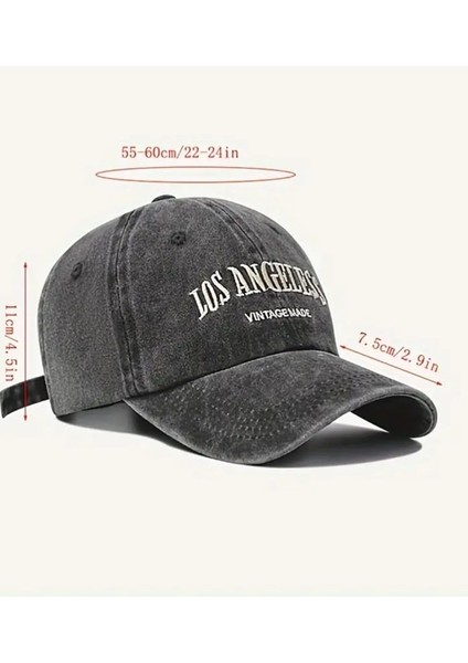 İşlemeli Antrasit Vintage Şapka fırsatları