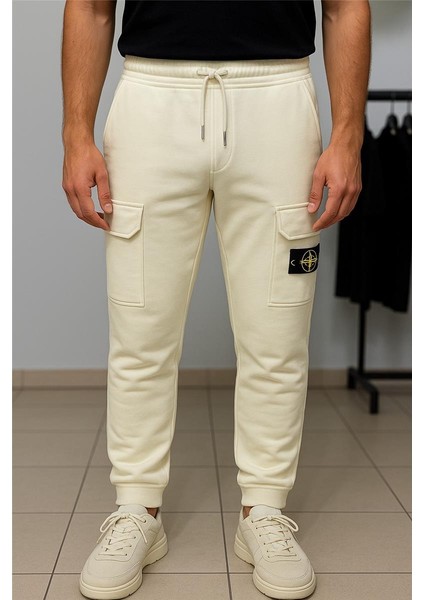 Trend Kapında Off White Eşofman Altı Beyaz