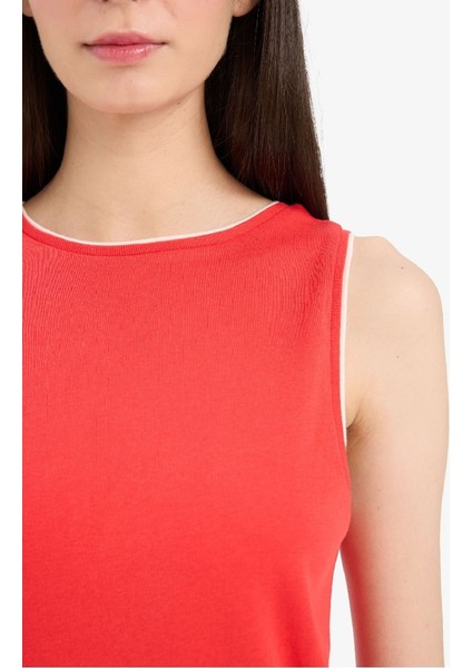 Yeni Sezon Slim Fit Dar Kesim Bisiklet Yaka Ribana Atlet