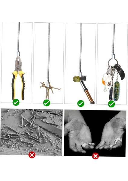 Esnek Manyetik Toplama Aracı - Mıknatıslı Spiralli Çubuk Metal Vida Civata Somun Arama Çubuğu 721781